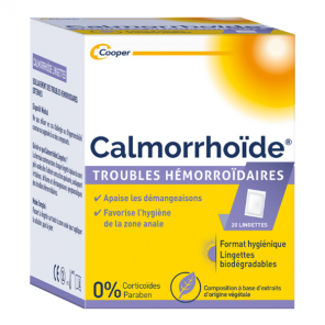 Cooper Calmorrhoïde Troubles Hémorroïdaires 20 lingettes