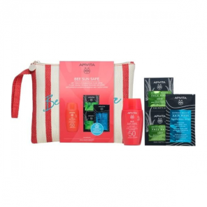 Apivita Bee Sun Safe fluide invisible SPF50+ 50ml + masques