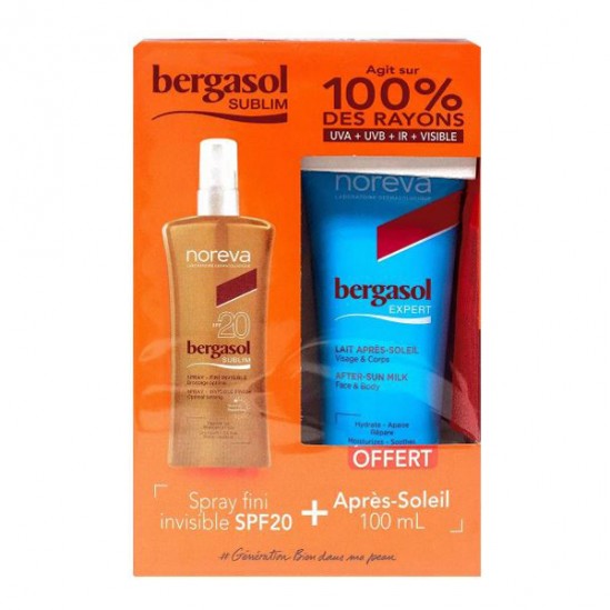 Bergasol Sublim brume solaire SPF30 - 150ml & lait après-soleil 100ml