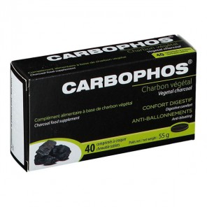 Carbophos charbon végétal 40 comprimés à croquer 55gr