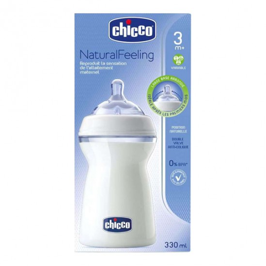 Chicco Biberon Natural Feeling + 3mois 330ml