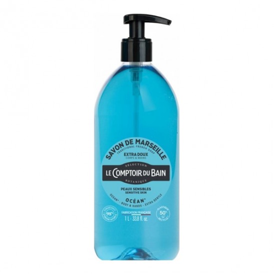 Le Comptoir du Bain savon liquide traditionnel de Marseille océan 1L