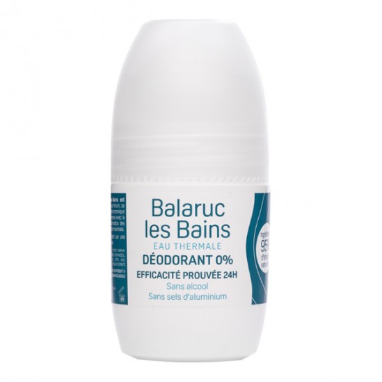 Balaruc les Bains Eau Thermale Déodorant 0% efficacité prouvée 24h 50ml