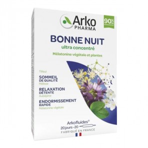 Arkopharma arkofluides bonne nuit ultra concentré ampoules 20x10ml