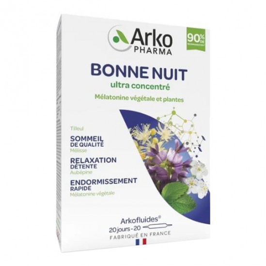 Arkopharma arkofluides bonne nuit ultra concentré ampoules 20x10ml