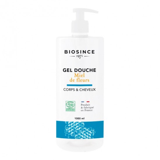 Biosince gel douche nourrissant corps & cheveux miel de fleurs bio 1L