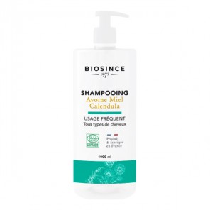 Biosince shampooing usage fréquent avoine/miel calendula bio 1L