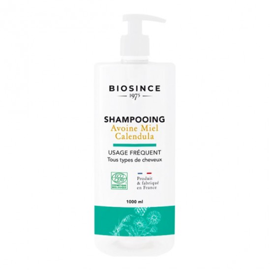 Biosince shampooing usage fréquent avoine/miel calendula bio 1L