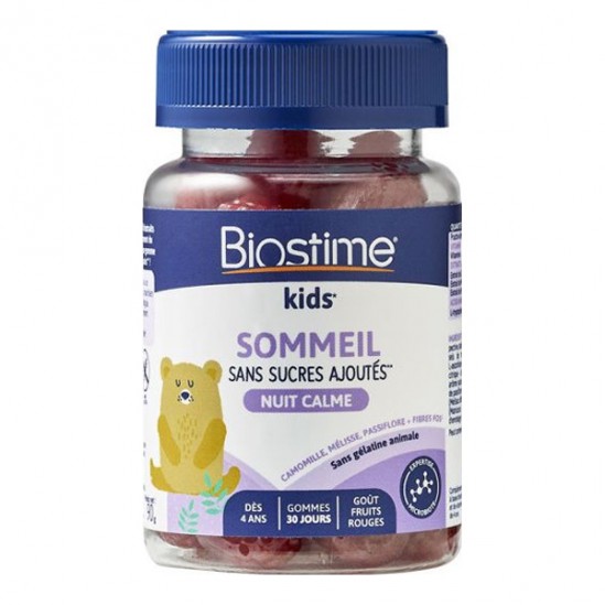 Biostime Kids Sommeil nuit calme goût fruits rouges 30 gommes