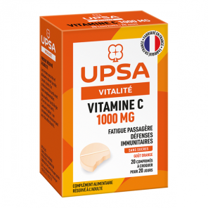 UPSA vitalité vitamine C 1000mg orange 2 tubes de 10 comprimés