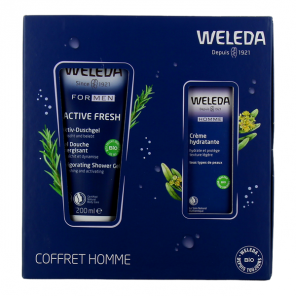 Weleda coffret Homme gel douche bio 200ml & crème hydratante 200ml