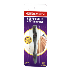 Mercurochrome coupe-ongles à tête rotative