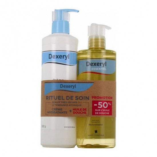 Dexeryl Rituel de soin crème 500gr & huile de douche apaisante 500ml