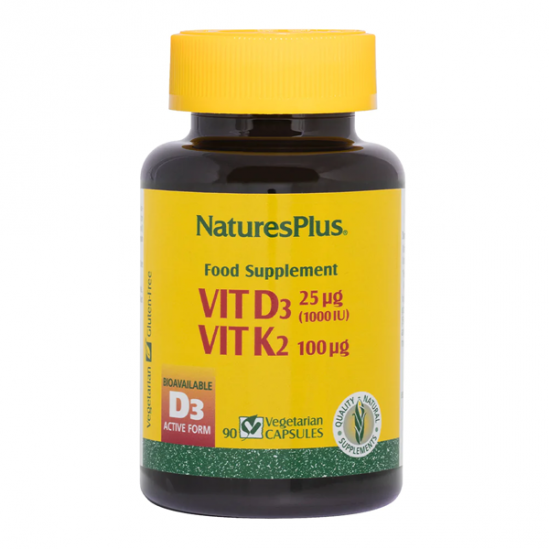 Nature's Plus Vitamine D3 et vitamine K2 90 gélules