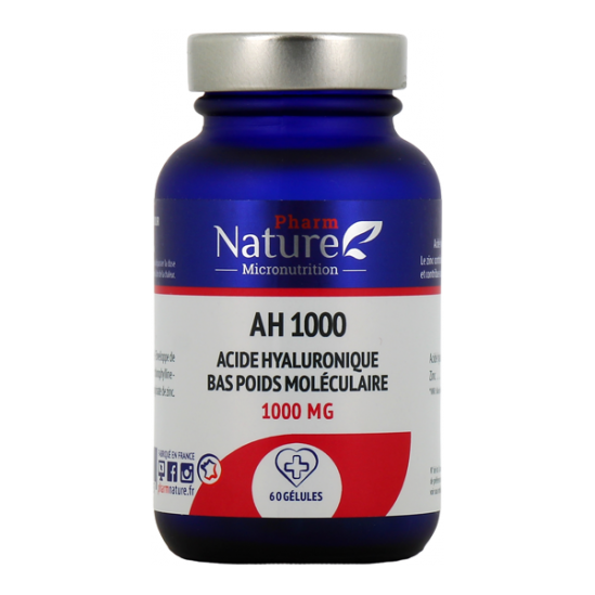 Pharm Nature AH-1000 Acide hyaluronique 1000mg 60 gélules