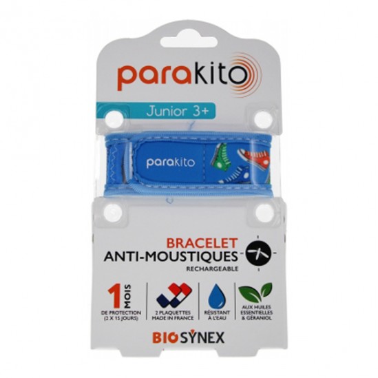 Parakito Junior 3+ bracelet anti-moustiques rechargeable Baskets