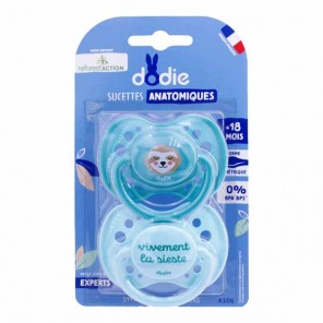 Dodie duo sucettes anatomiques Reforest'action Loutre 0-6 mois A99