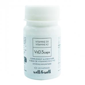 Well & Well Vitamines D3 + K2 - VitD3K2 - 60 capsules