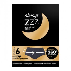 Always ZZZ 3 Culottes Hygiéniques Jetables taille 36-44