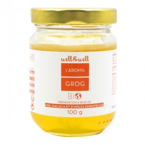 Well & Well Grog bio miel d’Acacia et huiles essentielles 100gr