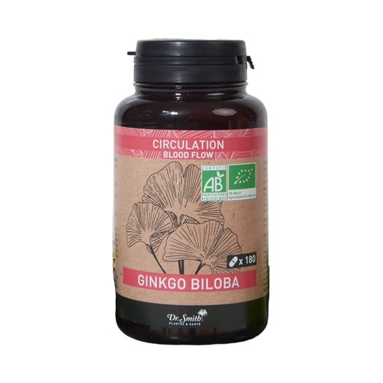 Dr Smith Ginkgo Biloba bio 180 gélules