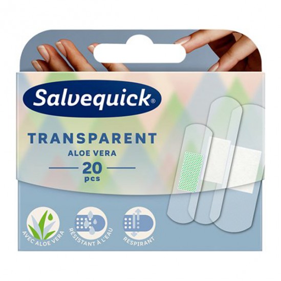 Salvequick Transparent Aloe Vera 20 pièces