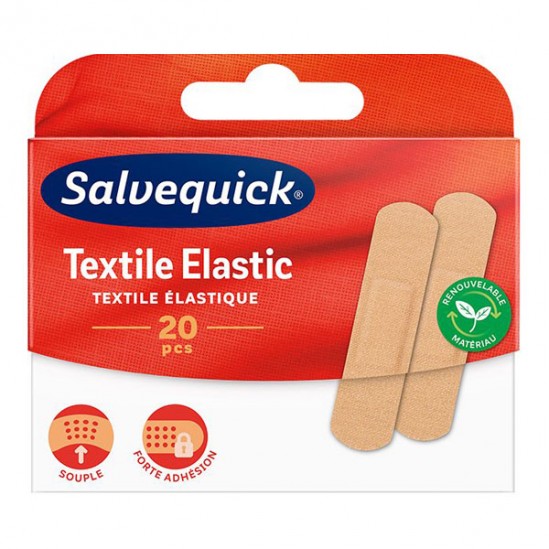 Salvequick Textile Elastic 20 pansements