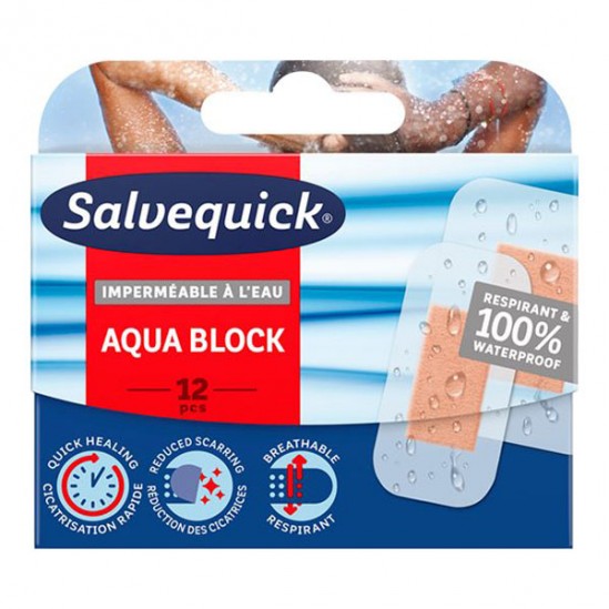Salvequick Aqua Block 12 pansements