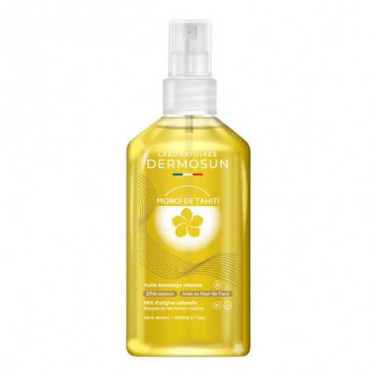 Dermosun Monoï de Tahiti huile bronzage avec fleur de Tiaré 125ml