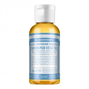 Dr Bronner's savon de Castille liquide non parfumé 60ml