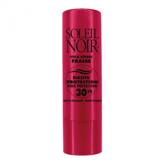 Soleil Noir stick lèvres fraise SPF30