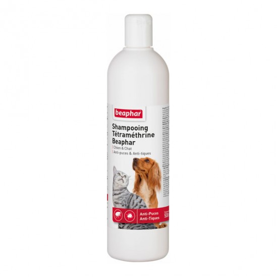 Beaphar Shampooing Tétraméthrine antiparasitaire chien & chat 200ml