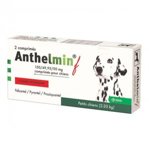 Krka Anthelmin vermifuge chien 2 à 20kg 2 comprimés