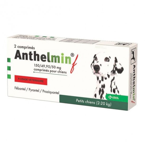 Krka Anthelmin vermifuge chien 2 à 20kg 2 comprimés