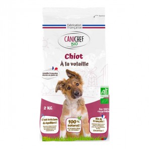 Canichef croquettes bio à la volaille pour chiot 2kg