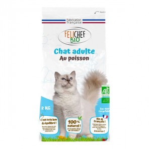 Felichef croquettes au poisson bio pour chat adulte 2kg