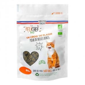 Felichef friandises hygiène bucco-dentaire bio pour chat 80gr