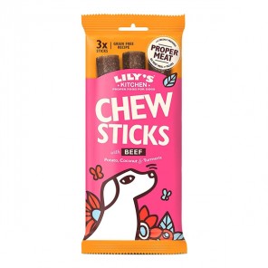 Lily's Kitchen Chew Sticks friandises au bœuf 3 x 120gr