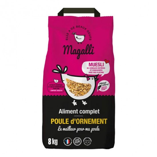 Magalli aliment complet poule d'ornement 8kg