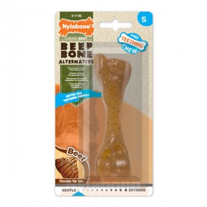 Nylabone Puppy Beef bone chew os de boeuf pour chiot de boeuf S