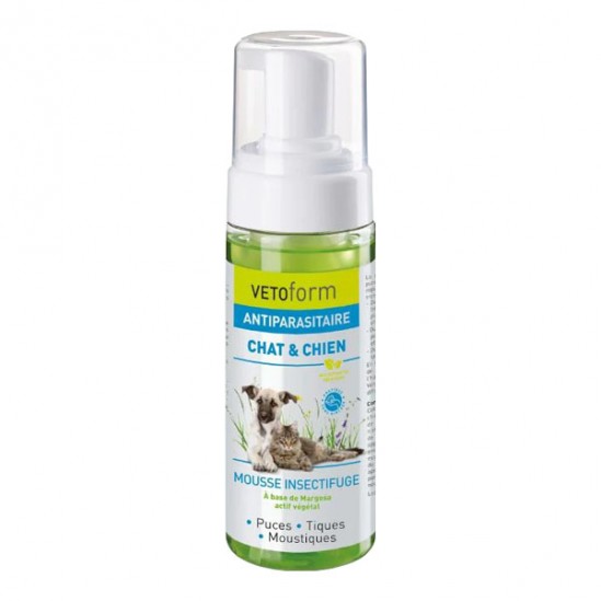 Vetoform mousse insectifuge pour chien et chat 150ml