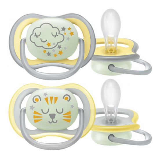 Avent Ultra Air Nighttime 2 sucettes orthodontiques 18+ mois