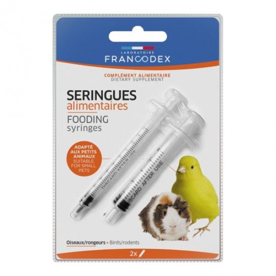Francodex lot de 2 seringues alimentaires pour oiseaux et rongeurs