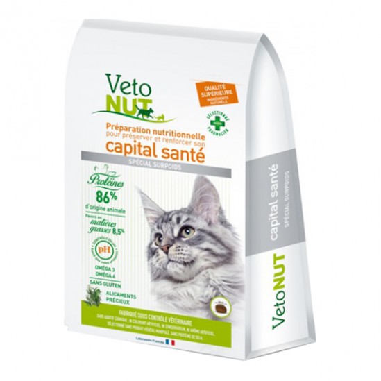 VetoNut croquettes chat spécial surpoids 1kg