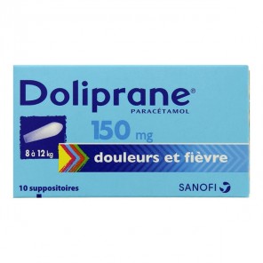 Doliprane 150mg 10 suppositoires enfants