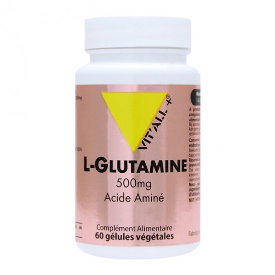 Vitall+ l-glutamine 500mg 60 gélules