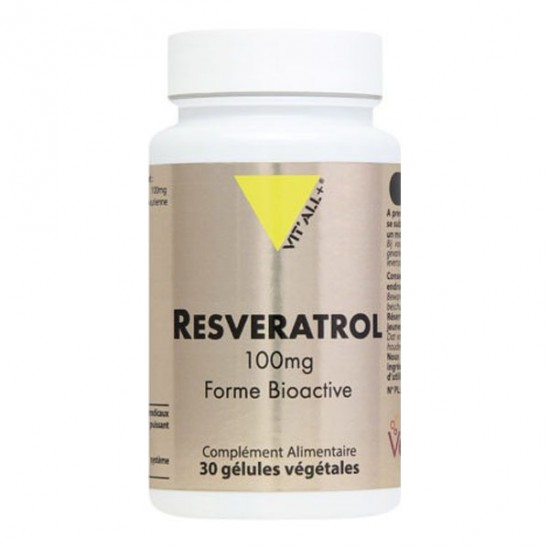Vitall + resvératrol 100mg 30 comprimés