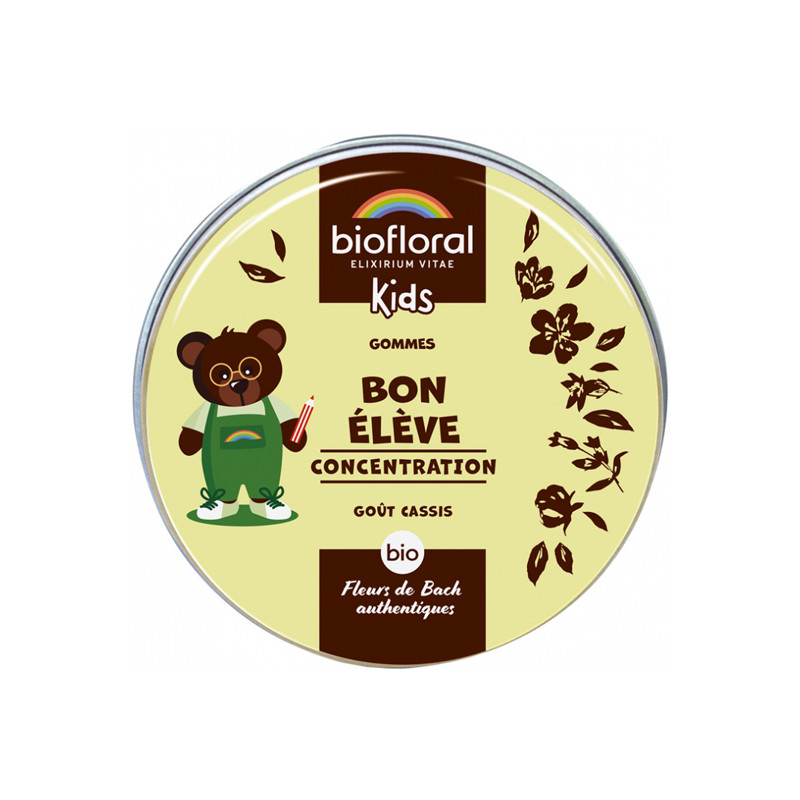 Biofloral Kids Gommes Bon Élève Concentration bio 45g