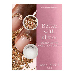 Manucurist Better with glitter duo pallettes rose gold & glazed