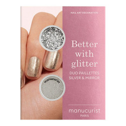 Manucurist Better with glitter duo pallettes silver & mirror